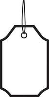 a blank tag hanging from a string vector