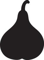 gourd clean simple silhouette black vector