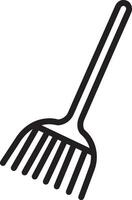 Rake clean simple icon outline black vector