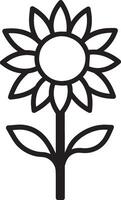 Sunflower clean simple vector