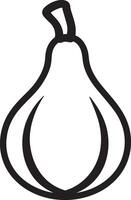gourd clean simple icon outline black vector