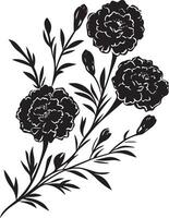black and white illustration of a flower vector