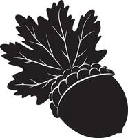 acorn clean simple icon silhouette black vector