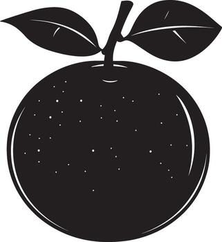 naranja Fruta limpiar sencillo silueta negro vector