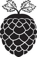 acorn clean simple silhouette black vector