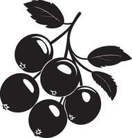 cranberries clean simple icon silhouette black vector