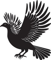 Turkey fly clean simple silhouette black vector