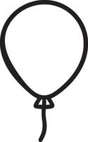 balloon clean simple icon outline black vector
