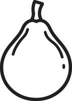 gourd clean simple icon outline black vector