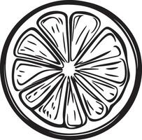 slice lemon clean simple icon outline black vector