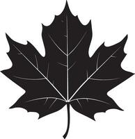 Autumn leaf clean simple icon silhouette black vector