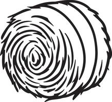 hay bale clean simple icon outline black vector