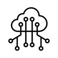 digital data upload icon vector
