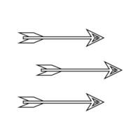Illustration of arrows released from the bow and moving towards the target icon vector