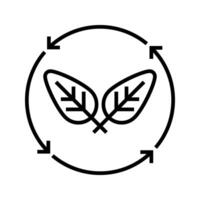 leaf with circle arrow icon vector