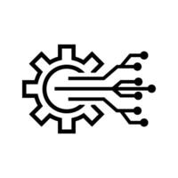 illustration of cyber engineering icon vector