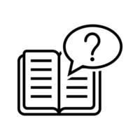 book with question mark vector