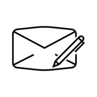 email envelope with pen vector
