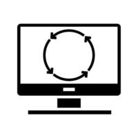 Illustration of computer restart vector