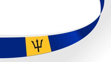wavy barbados flag background with copy space for text. barbados independence day vector
