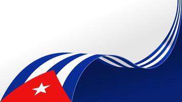 waving cuba flag background with copy space for text. cuba national day vector