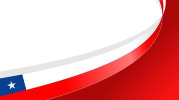 Wave flag of Chile with copyspace background. Banner or ribbon vector