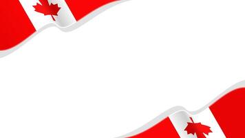 wavy canada flag frame background with copy space for text. canada national day vector