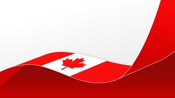 wavy canada flag background with copy space for text. canada national day vector