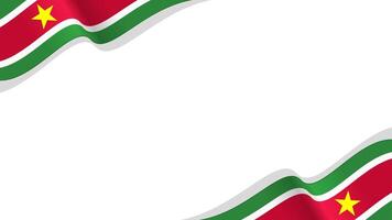 wavy suriname flag frame background with copy space for text. suriname national day vector