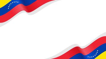 wavy venezuela flag frame background with copy space for text. venezuela national day vector