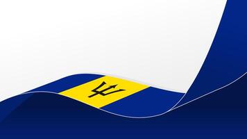 wavy barbados flag background with copy space for text. barbados national day vector