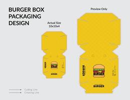 Burger Box Design vector