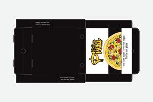 Pizza Box Design, Pizza Box packaging Template, Ready For Print. vector