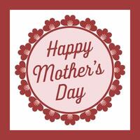 Card with floral frame. vector
