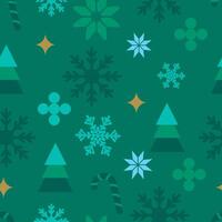 green Christmas seamless pattern. design for tile , fabric, paper vector