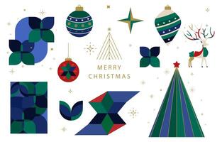 Christmas and happy new year element object design vector