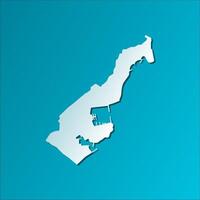 isolated simplified illustration icon with blue silhouette of Monaco map. Dark blue background vector