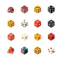set of icons Dice vector