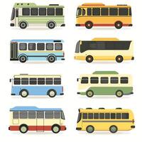 set of icons Bus vector