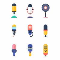 set of icons Microphone vector