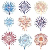 set of icons Fireworks vector