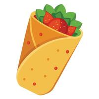 A wrap with strawberries and strawberries on it vector
