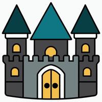 A castle with two doors and a door vector