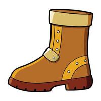 A cartoon boot with a brown leather sole vector