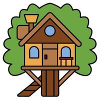 Tree house clip art vector