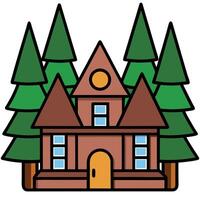 A house with trees in the background vector