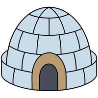 An igloo on a white background vector