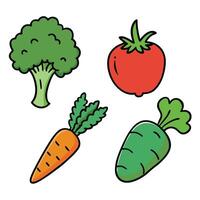 Vegetables illustration white background vector