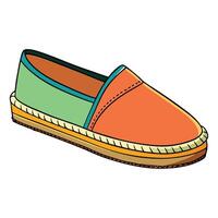 An illustration of a pair of colorful shoes vector