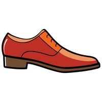 Red shoes on white background illustration vector